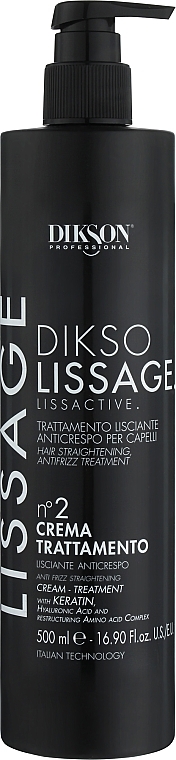 Glättende und reparierende Haarcreme №2 - Dikson Diksolissage Lissactive Hair Straightening Treatment Cream  — Bild N1