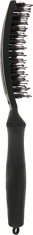 Haarbürste mit Wildschweinhaar schwarz - Olivia Garden Fingerbrush Combo Full Black Medium — Bild N2