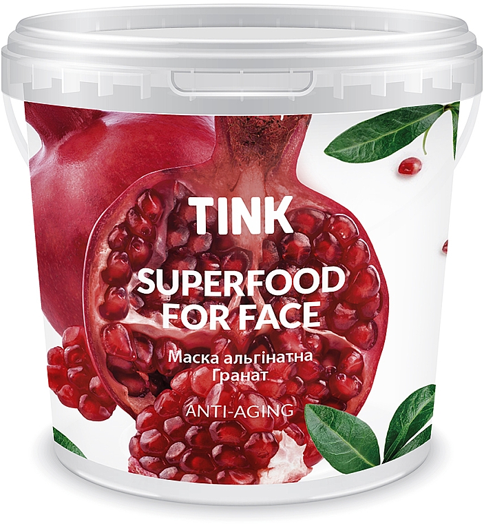 Anti-Aging Alginatmaske mit Granatapfel und Hyaluronsäure - Tink SuperFood For Face Alginate Mask — Bild N1