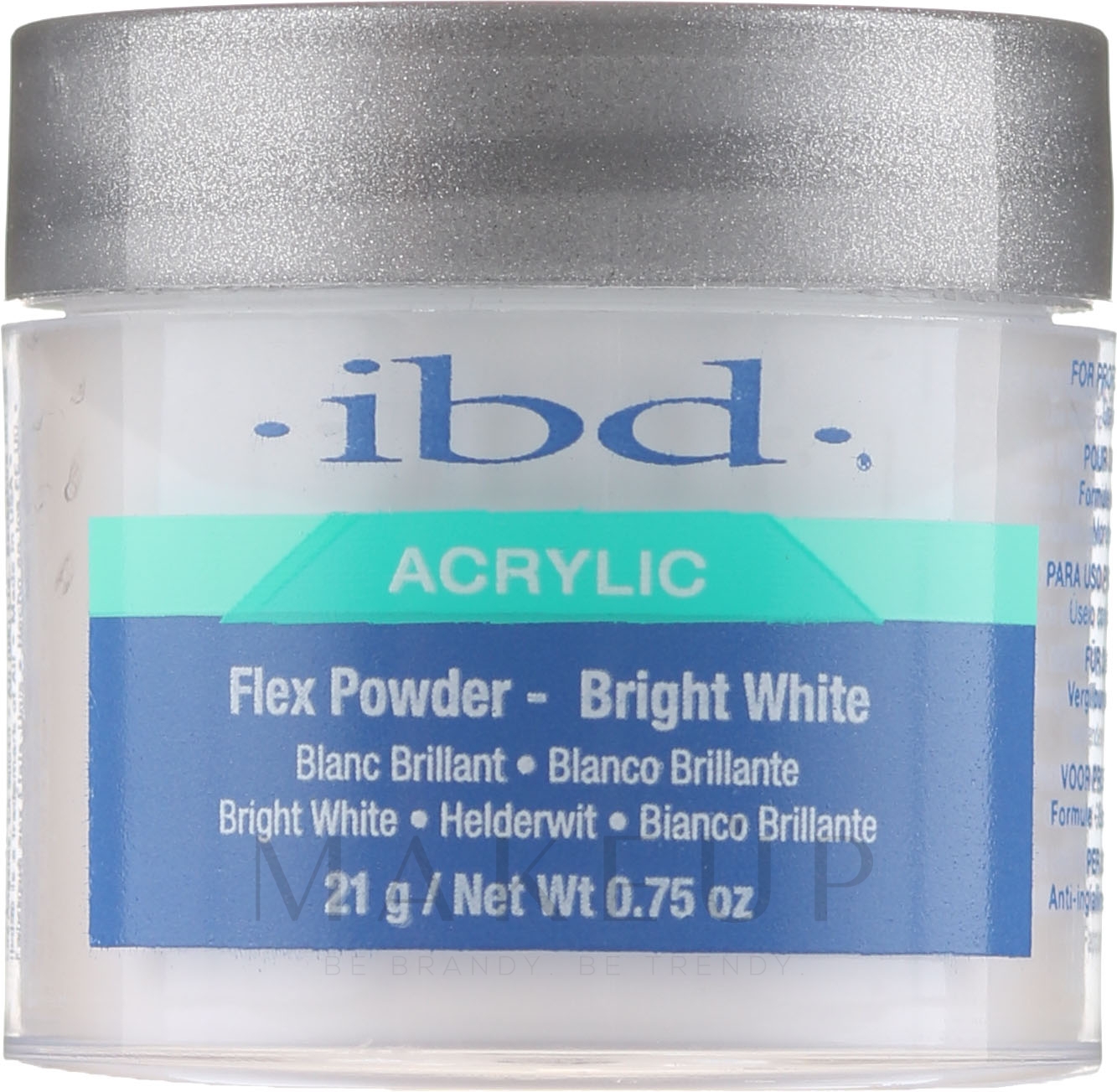 Acrylpuder reines weiß - IBD Flex Powder Bright White — Bild 21 g