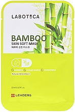 Düfte, Parfümerie und Kosmetik Weichmachende Tuchmaske für das Gesicht mit Bambus-, Zuckerahorn- und Kamillenextrakt - Leaders Labotica Skin Soft Mask Bamboo