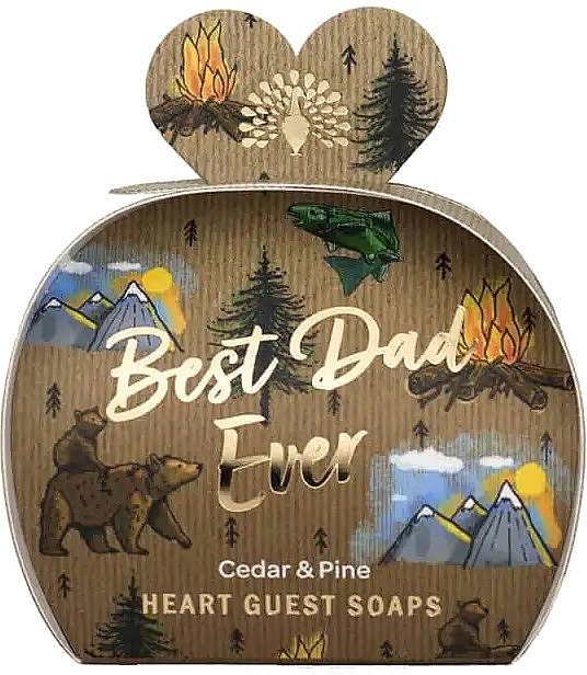 Seifenset - The English Soap Company Occasions Collection Best Dad Ever Heart Guest Soaps (Seife 3x20g)  — Bild N1