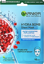 Intensiv feuchtigkeitsspendende Tuchmaske mit Granatapfelextrakt und Hyaluronsäure - Garnier Skin Naturals Hydra Bomb Tissue Mask — Bild N3