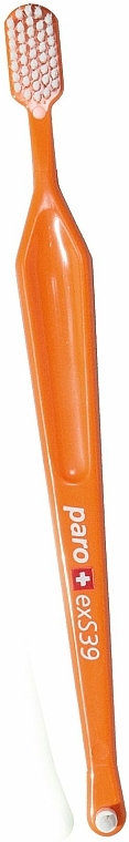 Zahnbürste mittel M39 orange - Paro Swiss Toothbrush (mit Plastikhülle) — Bild N1