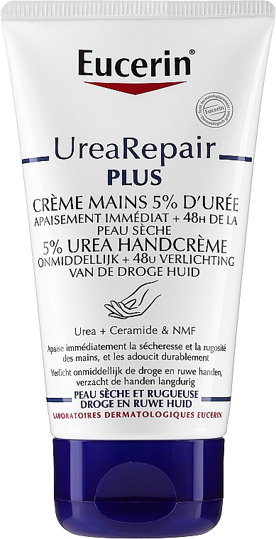 Handcreme für trockene Haut - Eucerin Urea Repair Plus Hand Creme 5% Urea