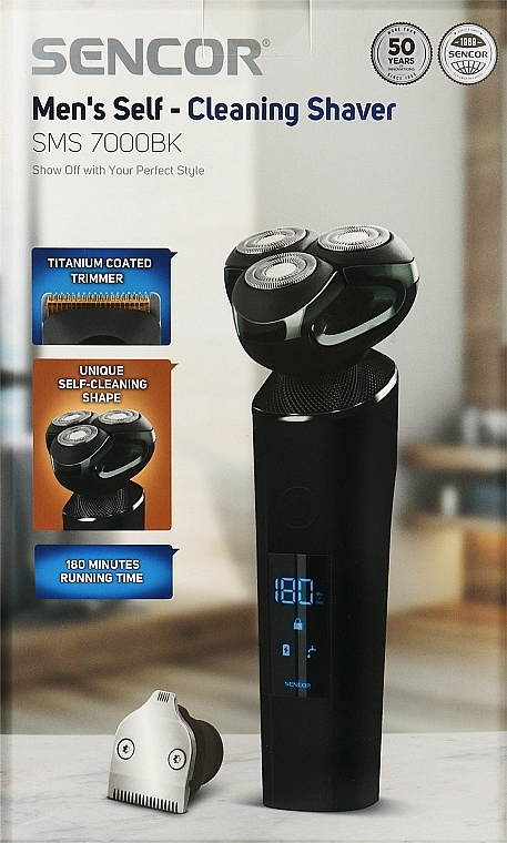 Elektrorasierer - Sencor SMS7000BK Men's Self-Cleaning Shaver  — Bild N2