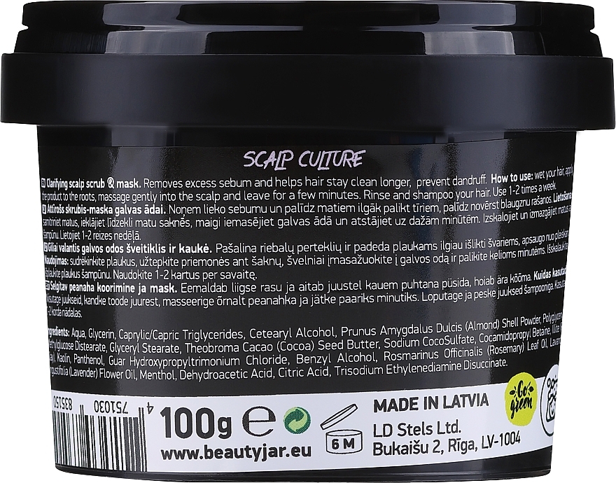 Aufhellendes Kopfhautpeeling - Beauty Jar Scalp Culture Scalp Scrub Mask  — Bild N2