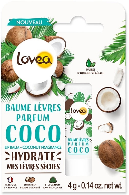 Lippenbalsam Kokosnuss - Lovea Lip Balm Coconut Fragrance — Bild N1