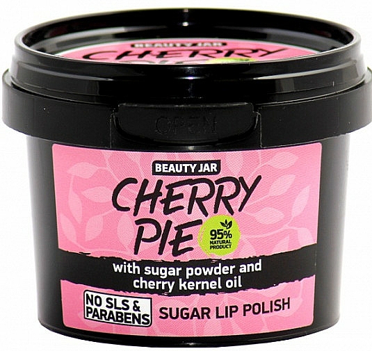 Aufweichendes Lippenpeeling mit Zuckerpulver und Kirschkernöl - Beauty Jar Cherry Pie Sugar Lip Polish