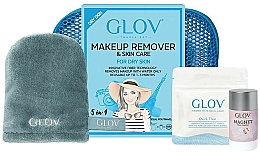 Düfte, Parfümerie und Kosmetik Reiseset zum Abschminken - Glov Expert Travel Set Dry Skin (Handschuh Mini 1St. + Handschuh 1St. + Gesichtsreinigungs-Stick 40g)