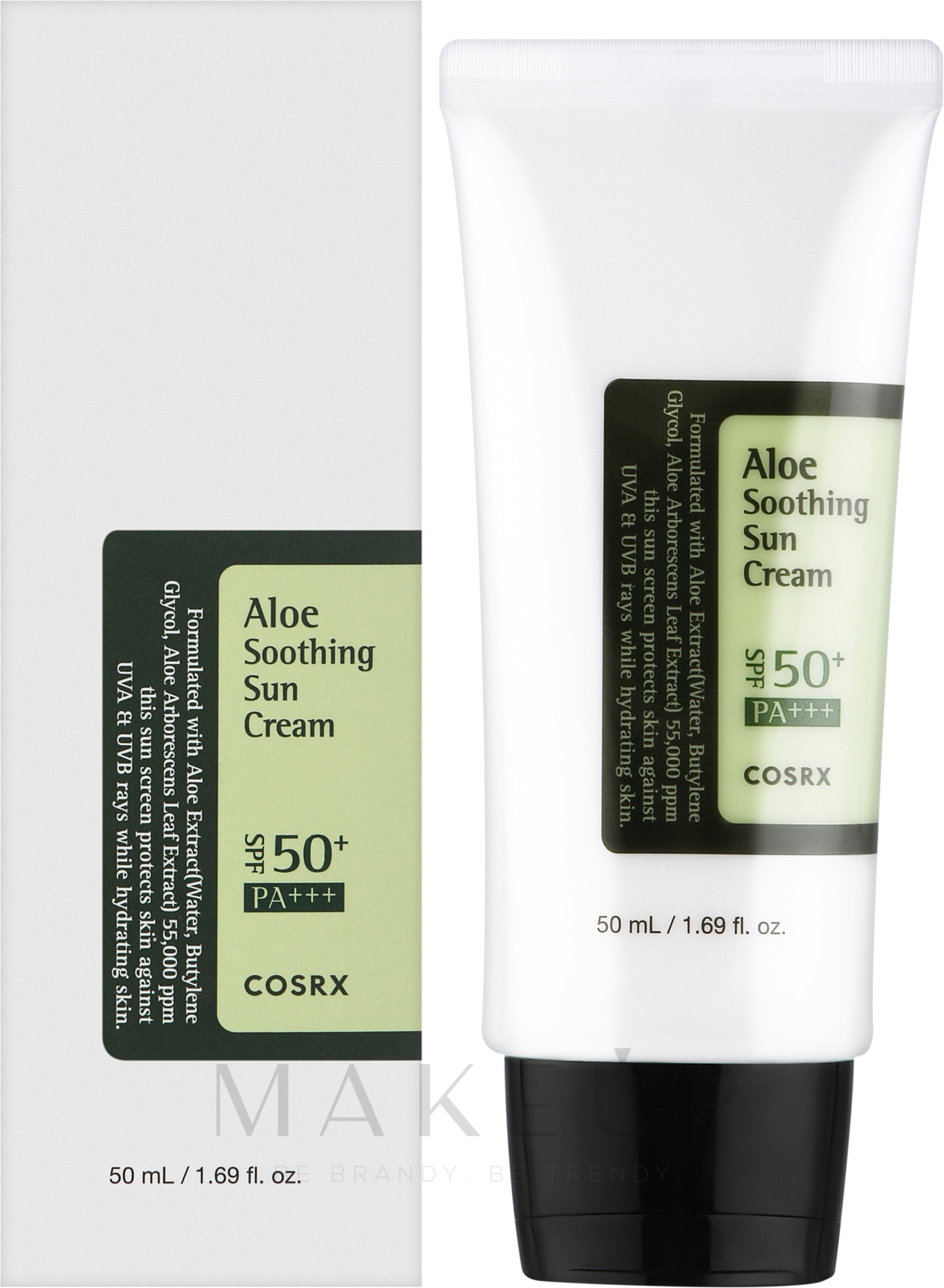 Beruhigende Sonnenschutzcreme mit Aloe Vera-Extrakt SPF 50+ - Cosrx Aloe Soothing Sun Cream SPF50+ PA+++ — Bild 50 ml