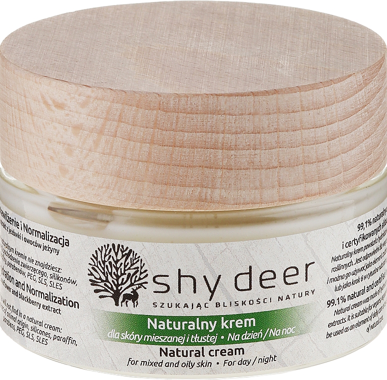 Natürliche Gesichtscreme für fettige und Mischhaut - Shy Deer Natural Cream — Bild N1