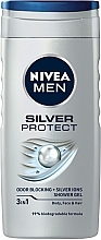 NIVEA MEN Silver Protect (Rasierschaum 200ml + After Shave Balsam 100ml + Deo Roll-on 50ml + Duschgel 250ml) - Körperpflegeset — Bild N7