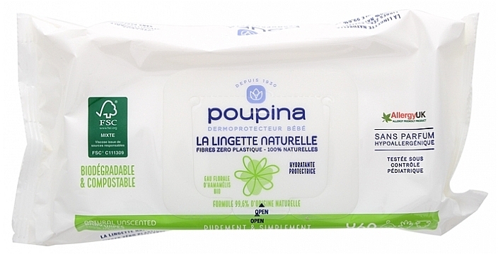 Natürliche Feuchttücher - Poupina Natural Wipes — Bild N1