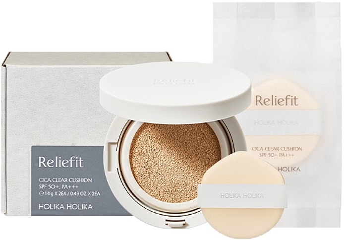 Cushion Foundation - Holika Holika Reliefit Cica Clear Cushion — Bild N1