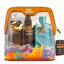 Abschminkpad-Set - Set Piz Buin Reisetasche (Gesichtscreme 50 ml + Körperspray 150 ml + Körperlotion 200 ml) - Piz Buin Reisetasche (f/cr/50 ml + b/spr/150 ml + b/lot/200 ml) — Bild N1