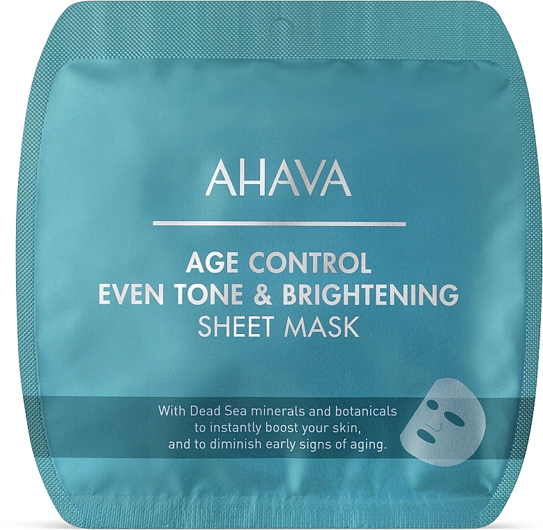 Tuchmaske für das Gesicht - Ahava Time To Smooth Age Control Even Tone & Brightening Sheet Mask — Bild N1