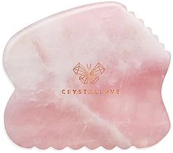 Düfte, Parfümerie und Kosmetik Gesichtsmassage-Platte aus Rosenquarz - Crystallove Rose Quartz Contour Gua Sha