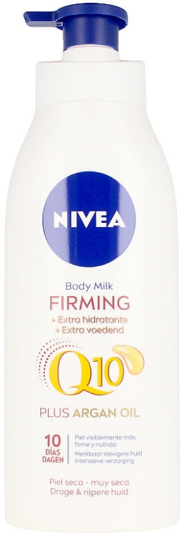 Körpermilch für trockene Haut - Nivea Q10+ Argan Oil Firming Body Milk — Bild N1