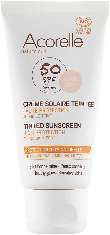 Getönte Sonnenschutzcreme für das Gesicht SPF 50 - Acorelle Nature Sun Cream SPF50 — Bild N3