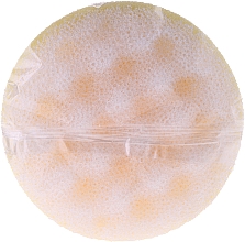 Badeschwamm rund gelb-weiß - Cari — Bild N2