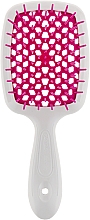 Haarbürste weiß-fuchsia - Janeke Superbrush Small The Original — Bild N1