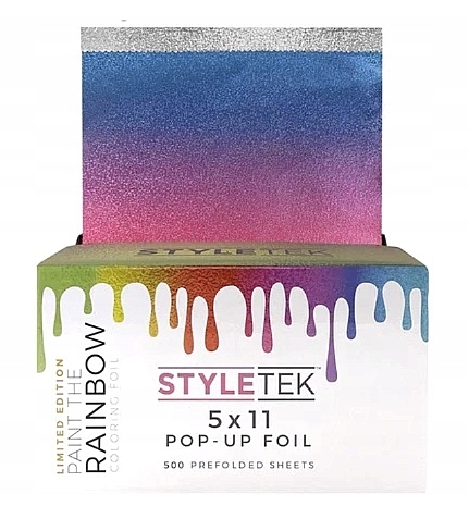Aluminiumfolie 5x11 500 St. - StyleTek Limited Edition Paint The Rainbow Coloring Foil  — Bild N1