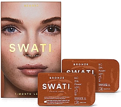 Düfte, Parfümerie und Kosmetik Farbige Kontaktlinsen Bronze 1 Monat - Swati 1-Month Dark Brown Coloured Lenses