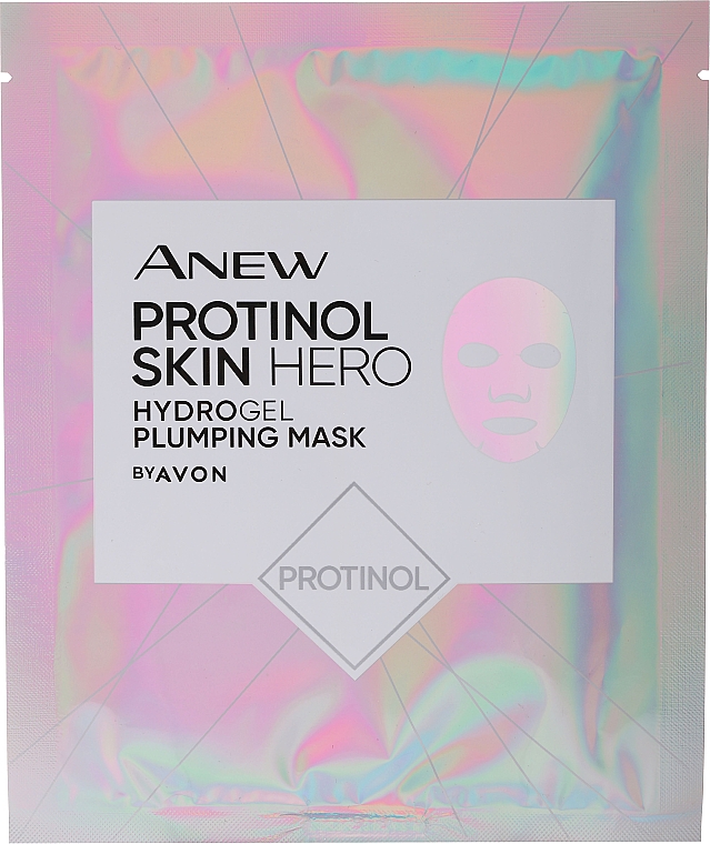 Erfrischende und feuchtigkeitsspendende Tuchmaske mit Protinol - Avon Anew Protinol Skin Hero Hydrogel Plumping Mask — Bild N1