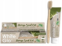 Set - White Glo Hemp Seed Oil (toothpaste/150g + toothbrush/1pc + toothbrush/1pcs) — Bild N1