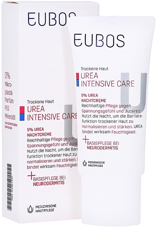 Nachtcreme mit 5% Urea für trockene Haut - Eubos Med Urea Intensive Care 5% Urea Night Cream — Bild N1
