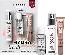 Düfte, Parfümerie und Kosmetik Set - Madara Cosmetics SOS Hydra Star Collection (Gesichtscreme 50ml + Serum 15ml + Mizellenwasser 50ml)