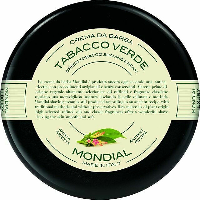 Rasiercreme Plexi Tabacco Verde - Mondial Shaving Cream Wooden Bowl — Bild N1