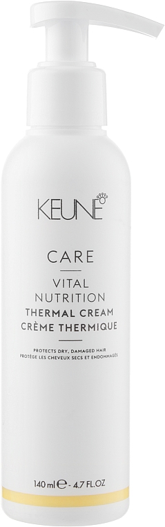 Thermoschützende und nährende Creme für trockenes und strapaziertes Haar - Keune Care Vital Nutrition Thermal Cream — Bild N1