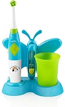 Kinderzahnbürste grün - ETA Toothbrush With Water Cup And Holder Sonetic — Bild N2