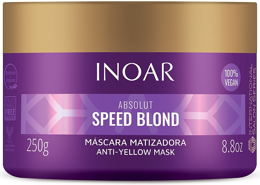 Maske gegen gelbes Haar - Inoar Absolut Speed Blond Anti-Yellow Mask — Bild N1