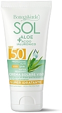 Sonnencreme für das Gesicht - Bottega Verde Sol Aloe + Hyaluronic Acid Face Sunscreen SPF50 — Bild N1