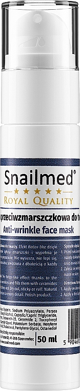 Aktive Anti-Falten-Gesichtsmaske - Snailmed Royal Quality Anti-Wrinkle Face Mask — Bild N3