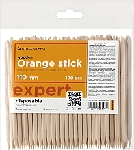 Maniküre-Stäbchen aus Orangenbaum-Holz 110 mm 100 St. - Staleks Pro Expert Wooden Orange Stick — Bild N1