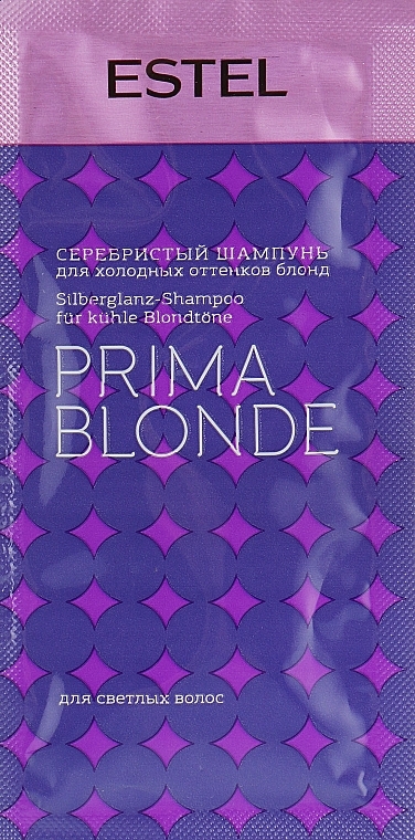 GESCHENK! Silbershampoo für kühle Blondtöne - Estel Professional Prima Blonde Shampoo (Probe)  — Bild N1