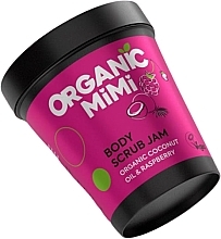 Düfte, Parfümerie und Kosmetik Körperpeeling Kokosöl und Himbeeren - Organic Mimi Body Scrub Jam Coconut Oil & Raspberry