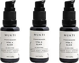 Düfte, Parfümerie und Kosmetik Set - Mukti Organics Vitamin Booster Mini Collection (serum/15ml*3)