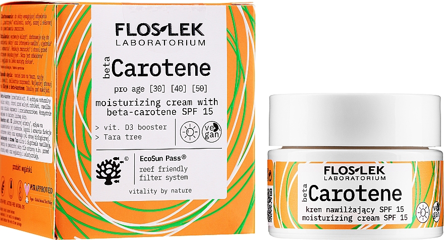 Tagescreme mit Beta-Karotin SPF15 - Floslek Beta Carotene Cream — Bild N2