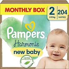 Windeln Harmonie New Baby Größe 2 4-8 kg 204 St. - Pampers — Bild N1