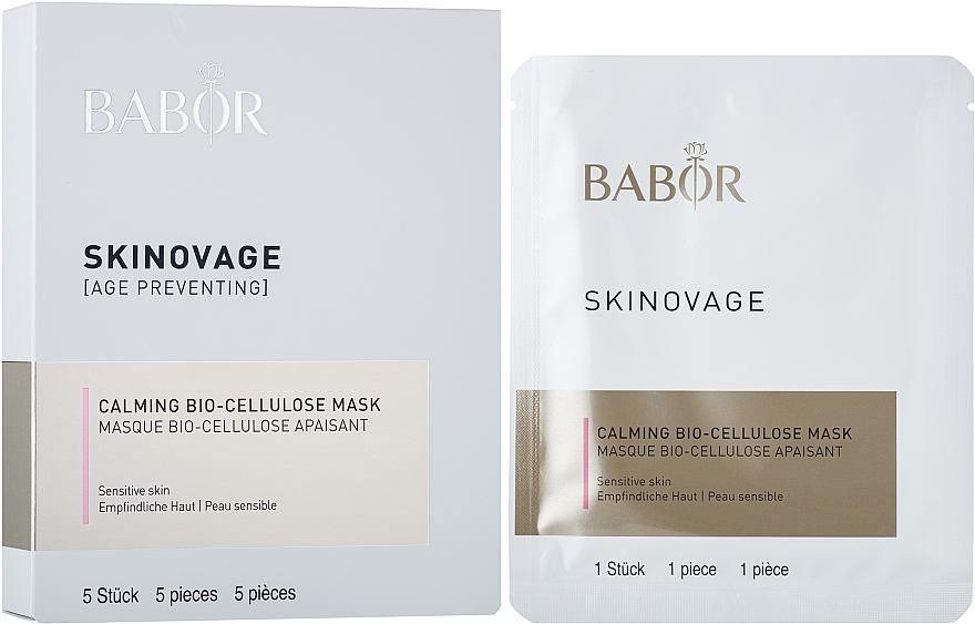 Bio-Cellulose-Gesichtsmaske für empfindliche Haut - Babor Skinovage Calming Bio-Cellulose Mask — Bild N1