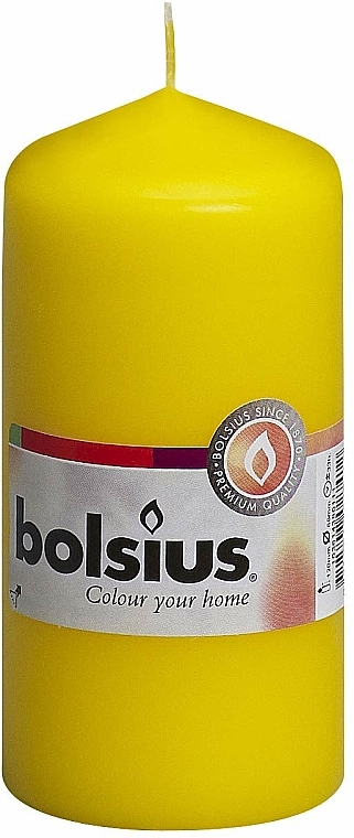 Stumpenkerze gelb - Bolsius Candle 120mm x Ø58mm — Bild N1