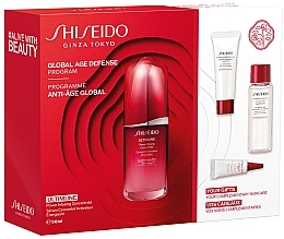 Gesichtspflegeset - Shiseido Ultimune Global Age Defense Program (Gesichtskonzentrat 50ml + Gesichtsschaum 15ml + Gesichtslotion 30ml + Augenkonzentrat 3ml) — Bild N1