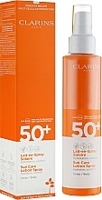 Düfte, Parfümerie und Kosmetik Cremige Sonnenschutzspray SPF 50+ - Clarins Lait-en-Spray Solaire Corps SPF 50+