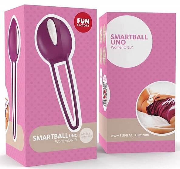 Vaginalkugeln lila mit weiß - Fun Factory SmartBall Uno  — Bild N2