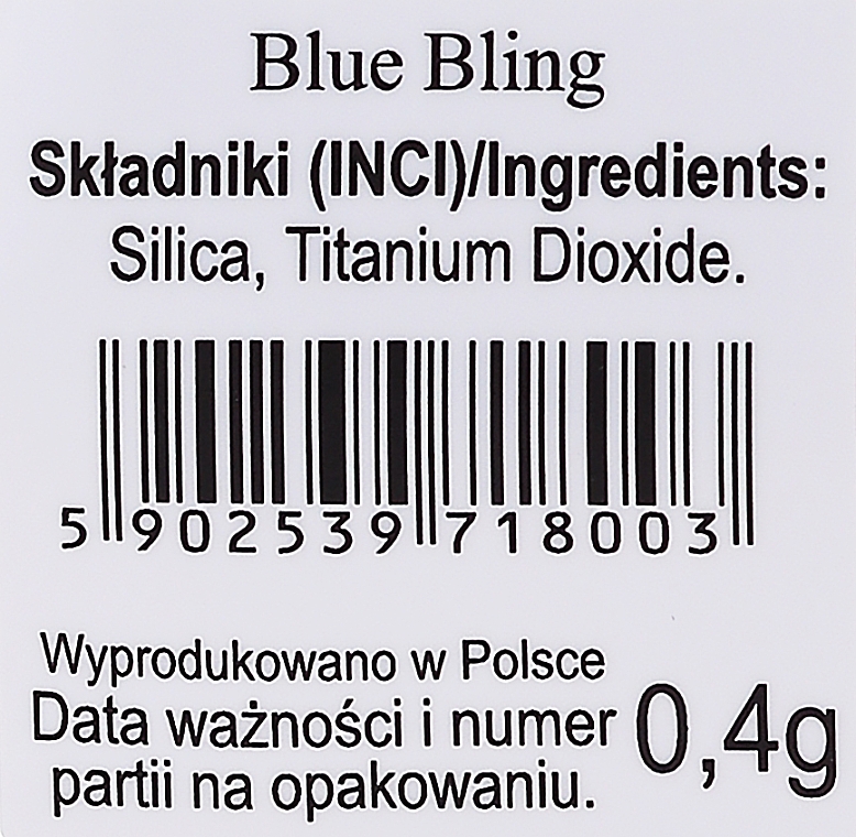 Nagelpuder blau - Elisium Blue Bling Powder — Bild N3